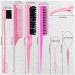 10-Piece Hair Styling Comb Set for Women, Girls, Kids - Teasing Brush, Rat Tail Combs, Edge Brush, Braid Tool, Loop with Clips - Ideal for Stylists, Braiding, Backcombing - Buy Online on GoSupps.com