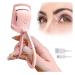 Heated Eyelash Curlers Upgrade Wiasihsy Rechargeable Electric Eyelash Curler Handheld Eyelash Heated Curler 2 Heating Modes Quick Natural Curling Eye Lashes for Long Lasting(Pink)