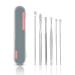 Ear Wax Removal Tool Ear Cleaner Ear Cleaning Kit Ear Cleansing Tool Set with Storage Box 6 in 1 Reusable Stainless Steel Ear Picks for Adults and Kids (Silver)