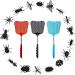 Extendable Fly Swatter 3 Pcs Durable Heavy Duty Plastic Manual Swat Pest Swatter with Extendable Stainless Steel Handle for Office Home School Swat Pest Fly(Black Red Blue) - Buy Online on GoSupps.com
