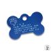 Raftsman Dog Tag with Engraving - ID Tag - Address Tag - Address Plate - Individual - Personalized - Diamond Engraving (Blue)