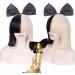 Bokerom wig Sia costume wig two-tone half-blonde black bob wig with black loop premium quality art hair SIA Cosplay wig