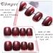 Obmyec Red Square Glitter False Nails - 24Pcs Full Cover Shimmer Acrylic Fake Nails for Women and Girls - Buy Online on GoSupps.com