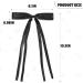Ribbon Hair bow Hair Clips Black Pink Long Tail French hair Bows Hair Clips Tassel Ribbon Bowknot for Women Girl Bow Hair Barrette Dress Up Accessories for Birthday/Party/Show/Christmas black+milky white - Buy Online on GoSupps.com