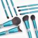 10 Shining Queen Turquoise Makeup Brush Set - Diamond Soft Beauty Tools - 20CM Blue for Flawless Application - Buy Online on GoSupps.com