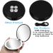 Deweisn Compact Rechargeable Lighted Makeup Mirror - 1X/10X Magnifying, Foldable, Double-Sided - Ideal for Travel, Purse, Handbags - Black - Buy Online on GoSupps.com