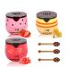 Honey Lip Balm Bee Lip Balm Honey Pot Moisturizing Lip Mask Overnight Hydrate Repair Prevent Dry Cracked Lip Care (Honey+Strawberry+Watermelon)