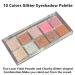 Go Ho 10 Color Glitter Eyeshadow Palette - High Pigmented Korean Makeup for Stunning Diamond Eyes - Waterproof Galaxy Sky Sparkle Shades - Buy Online on GoSupps.com