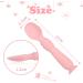 Vicloon Baby Fork and Spoon Set - 3Pcs Silicone Weaning Spoon Set for Self Feeding, Easy Grip Toddler Cutlery Kit - Pink - Buy Online on GoSupps.com