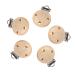Weisuo 5 pieces natural beech wood pacifier clips toys stocking holder charm diy pacifier clips wood pacifier holder for childhood diseases baby