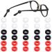 Jezomony silicone glasses ironing tips premium-anti-slip-round glasses holder with 3 colors for sports glasses sunglasses reading glasses 15 pairs