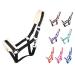 Netproshop Solid Horse Halver Padded and adjustable size.Mini Shetty to Full U Cold Blood Groesse: COB Color: Black Black Cob
