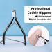 KMZ Cuticle Nippers Stainless Steel Professional Cuticle Cutter Trimmers Cuticle Cutters with Double Spring Manicure Pedicure Tool for Home and Salon (Black) - Buy Online on GoSupps.com