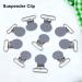 Ankroyu 10-Pack 25mm Pacifier Holder Clips | Durable Metal Trousers Carrier & Round Braces Clips (Gray) - International Shipping Available - Buy Online on GoSupps.com
