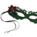 Elegant Green Masquerade With Bowknot And Rhinestones For Christmas Party Stylish Half Face ForestTheme Fashion Shows - Buy Online on GoSupps.com