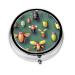 Insect Atlasround Pill Box 3 Compartments Round Pill Box Organizer for Purse Or Pocket &*Portable Travel Pill Box