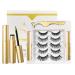 ALLURETODAY Magnetic Eyelashes and Eyeliner Kit Tweezer Included with Reusable 5 Pairs | False 3D/6D Natural Looking Lightweight Lashes 8 piece set including 2 1 Applicator No Glue Needed