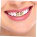 ifundom 2pcs Grills Gold Decor Grill for Teeth Shiny Mouth Grill Decorate Men and Women Gem The Cross - Buy Online on GoSupps.com