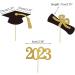 2023 Graduation Cupcake Toppers 48 Pcs/Set Birthday Cake Baking Decoration Food Appetizer Picks For Students Boys Cupcake Toppers - Buy Online on GoSupps.com