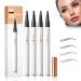 2024 New Eyebrow Pencil with 4 Fork Tip 2/4 Pcs 3D Microblading Eyebrow Pencil Natural Makeup Fine Stroke Magic Eyebrow Pencil Eye Brown Makeup Long-Lasting Waterproof Eyebrow Pencil (4 Color)