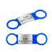 2 pieces of silicone dog brand with engraving pet-ID brand to postpone personalized animal brands for dogs and cats blue L (2 Pack)