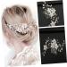 MAGICLULU 1pc Bridal Hair Combs Floral Hair Clip Crystal Hair Comb Bridal Headpieces for Wedding Floral Hair Comb Metal Wedding Hair Comb Tiara European and American Twist Beads Bride White - Buy Online on GoSupps.com
