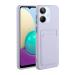 Tivenfezk Nadoli Silicone Case for Oppo Realme 10 4G Ultra thin shockproof scratch -resistant Wallet soft TPU protective cover Mobile phone case with credit card holder Oppo realme 10 4g purple
