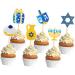 Abaodam 48pcs Hanukkah Insert wedding ceremony decorations wedding props birthday cake toppers menorah cupcake drink sticks chanukkah party supplies Wedding Cake Decoration Cakes Picks - Buy Online on GoSupps.com