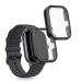 kwmobile Cover Comaptible with Huami Amazfit GTS 3 (Set of 2) -Tempered Glass with Plastic Frame - Black