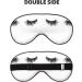 Unisex Eyelash Lip White Print Sleep Eye Mask - Soft Comfort Travel & Yoga Eye Shade Cover - Black - Buy Online on GoSupps.com