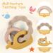 Vicloon Baby Bite Ring | BPA-Free Silicone & Wooden Dental Aid | Pain Relief Toy for 3+ Months | Whale Brown & Yellow - Buy Online on GoSupps.com