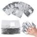 ZhangJJJJJJJ Pack of 100 foil sheets for gel nails with pre-attached lint-free cotton pads for manicures and pedicures