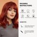 OUFEI Red Bob Wig with Bangs for Women Short Wavy Natural Synthetic Hair Heat Resistant Wigs Cosplay Daily Party Use Red(8134-1) - Buy Online on GoSupps.com