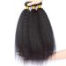 Ladiary Brazilian Kinky Straight Hair Bundles - 3 Remy Human Hair Weaves (20 22 24 Inch) - Natural Black 9A Quality - Buy Online on GoSupps.com