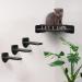 Cat Hammock with 3 Steps - Wall Mounted Cat Climbing Shelf & Scratching Post - Indoor Cat Shelves and Perches - Plush Covered - Black - Buy Online on GoSupps.com