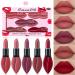 evpct 5Pcs Mauve Nude Beige Brown Plum Purple Dark Ruby Red Nude Matte Velvet Lipstick Set Long Lasting Smudge Proof Lip Stick Packs Lip Stain Makeup Set for Women labiales matte larga duracion 24 02 5 Count (Pack of 1) ...