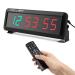 Pellor Fitness Timer Gym Timer 6-digit interval LED clock time format 12/24 hours stopwatch timer Gym cross training clock with remote control (volume adjustable)