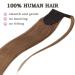 SEGO Real Hair Ponytail Extensions - Remy Human Hair Clip-In Braid & Bangs - Light Brown 20 inch (50cm) - 95g - Buy Online on GoSupps.com