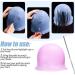 Silicone Highlight Cap - Salon Hair Colouring Highlights Dye Cap with Hook for Colouring Hair Hairdresser Tool Reusable Highlight Cap for Highlights DIY Dyeing Pink - Buy Online on GoSupps.com
