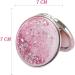 AKOAK Compact Quicksand Pocket Travel Makeup Mirror - Double Sided 1x/2x Magnification - Pink - Buy Online on GoSupps.com
