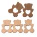 Arakierst 2pcs Wood Polar Bear Teething Accessory - Natural Handmade Nursing Necklace Pendant - Buy Online on GoSupps.com