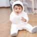 Ceguimos Newborn Baby Hooded Romper Jumpsuit | White Fleece Cartoon Bear | 9-12 Months - Buy Online on GoSupps.com