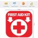 Glow in The Dark First Aid Kit Sign - 4 Pack 6x6 - Photoluminescent Stickers - Up to 8 Hours of Glow - Buy Online on GoSupps.com