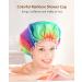 Buy Mikimini XL Shower Hood for Women | Waterproof Double-Lined 2-Pack | Soft & Fashionable Rainbow Design for Long Hair - Buy Online on GoSupps.com