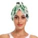 Black Green Teal Graffiti Hair Towel 2 Pack Super Absorbent Hair Drying Towel Quick Dry Hair Turbans Head Towel with Button Twisty Wrap for Women Girls