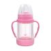 I Play, Baby Glass Sip N Straw Cup Light Pink Pink 4oz