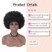 Short Afro Wig for Black Women - Big Bouncy Kinky Curly 70's Style - Premium Synthetic Natural Looking Soft Hair in 1B Black - Buy Online on GoSupps.com