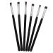 DRESSOOS 6pcs Flat Eyebrow Brush Eye Brush Makeup Eyeshadow Brush Eyeliner Makeup Brush Black Wooden Handle