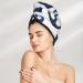 Shop Navy Blue Anchor Hair Towel Wrap - Quick Drying Hair Turban with Button | Best Hair Drying Towel | International Shipping Available - Buy Online on GoSupps.com