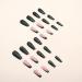 Green Rhinestone French Tip Press on Coffin Nails - Medium Full Cover Glitter Acrylic False Nails for Women - Buy Online on GoSupps.com